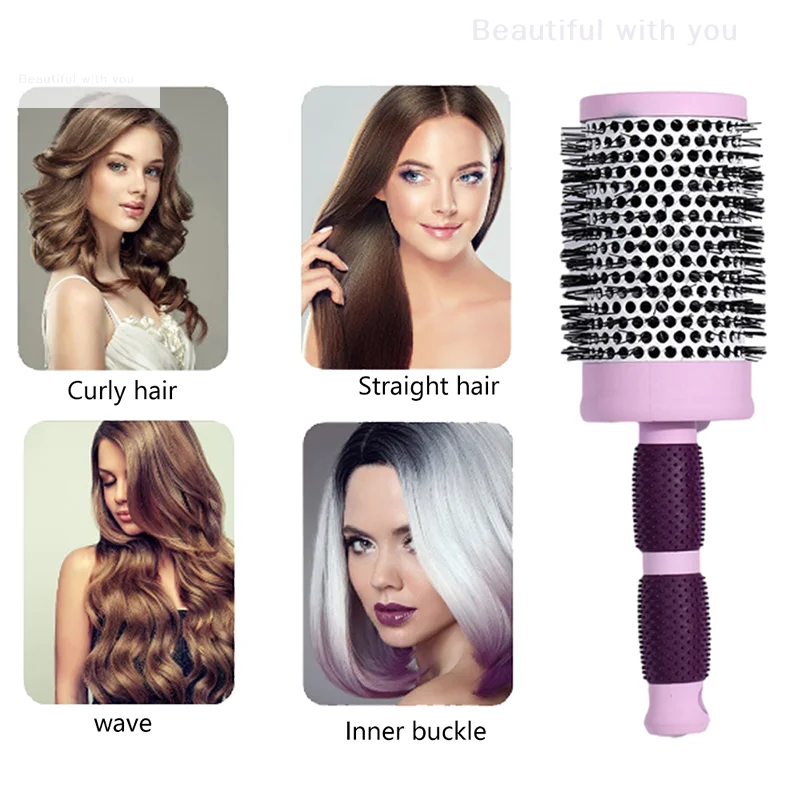 Professional Salon Styling Tool Nylon Comb Cylinder Curly Hair Rolling Comb Thermal Aluminum Tube Round Barrel Hair Special Comb
Professional Salon Styling Tool Nylon Comb Cylinder Curly Hair Rolling Comb Thermal Aluminum Tube Round Barrel Hair Special Comb