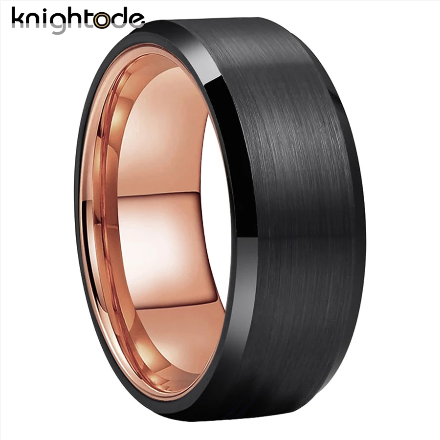 8mm Rose Black Tungsten Carbide Fashion Nice Ring Men Women Wedding Band Beveled Edges Brushed Comfort Fit
8mm Rose Black Tungsten Carbide Fashion Nice Ring Men Women Wedding Band Beveled Edges Brushed Comfort Fit