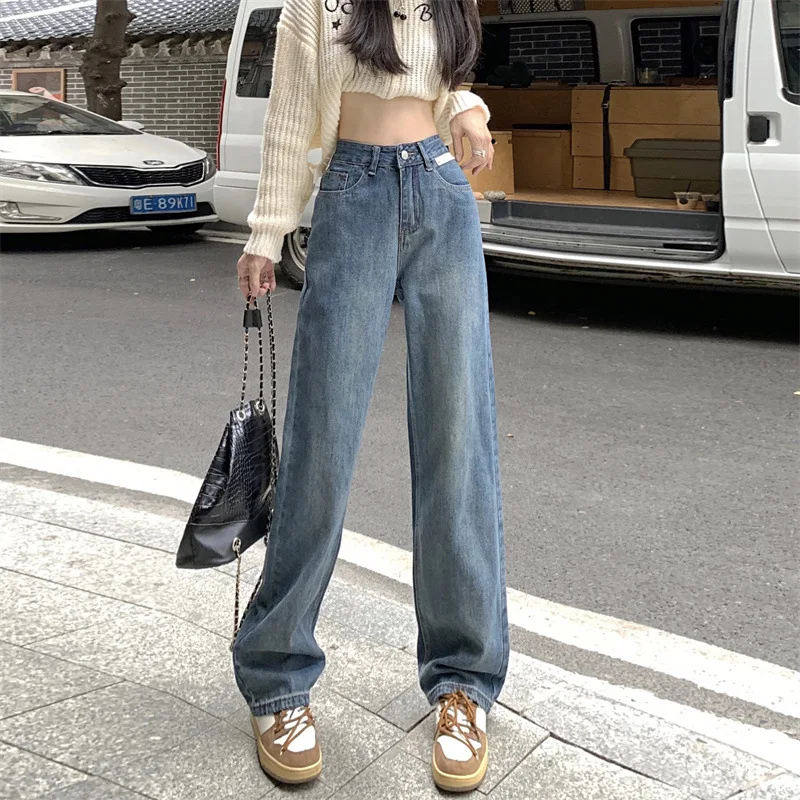 Blue Jeans Women Korean Fashion Trend Retro High Waist Loose Straight Washed Jeans Denim Pants Baggy Jeans Slouchy Jeans
Blue Jeans Women Korean Fashion Trend Retro High Waist Loose Straight Washed Jeans Denim Pants Baggy Jeans Slouchy Jeans