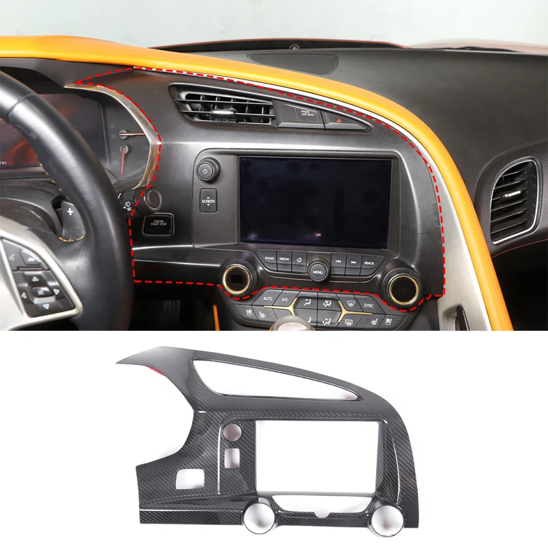 

Car Central Control Air Conditioning Air Outlet Frame Decoration Modification Accessories For Chevrolet Corvette C7 2014-2019
