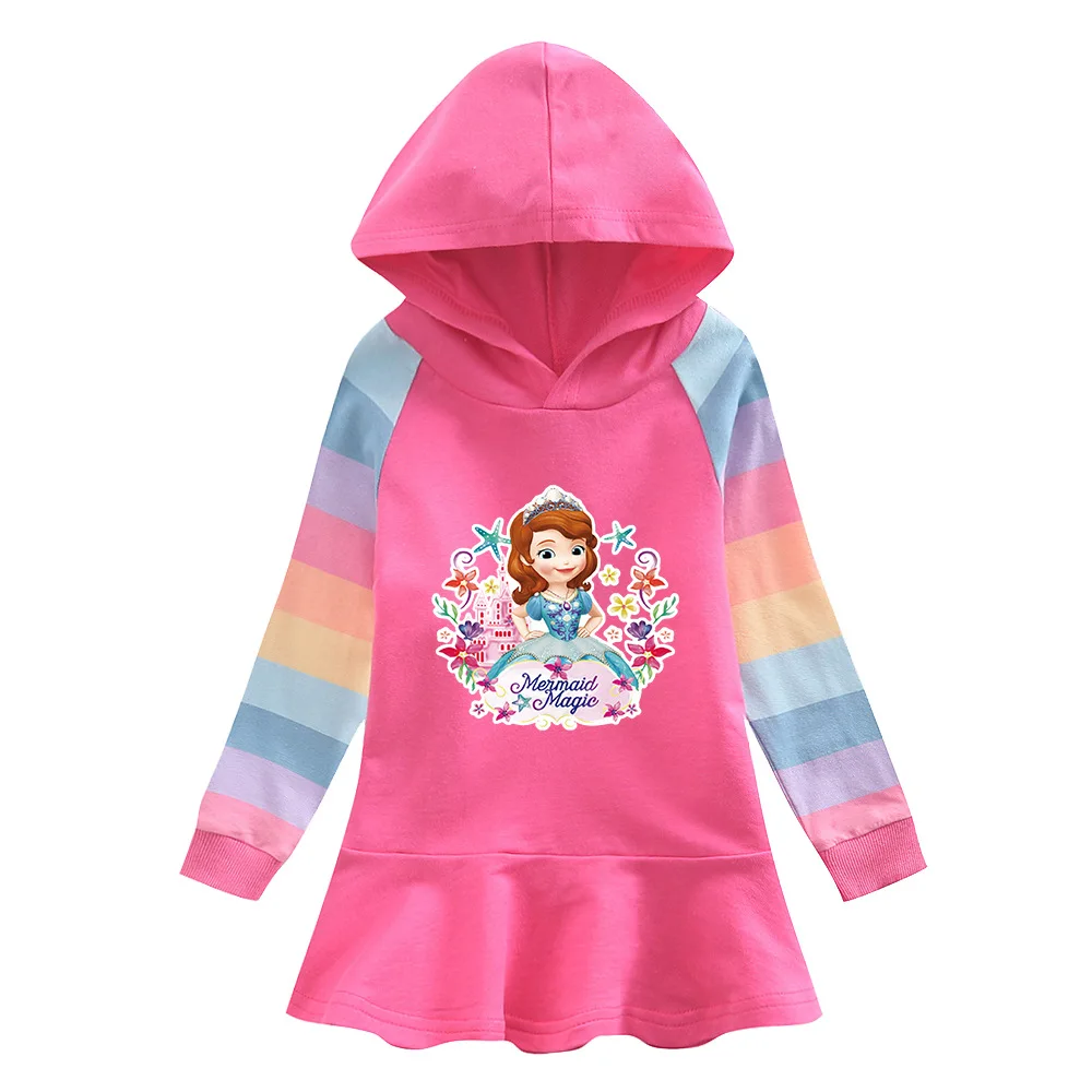 Spring Autumn 2 To 11 Years Girls' Striped Long Sleeve Dress Hood 2023 New Casual Children's Clothing Princess Print Dresses
Spring Autumn 2 To 11 Years Girls' Striped Long Sleeve Dress Hood 2023 New Casual Children's Clothing Princess Print Dresses