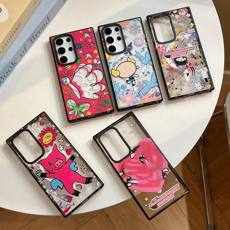 Cartoon Girl Butterfly MagSafe Acrylic Black Border Case for Samsung Galaxy S22 S23 S24 Ultra S23+ S24 Plus Protective Shell
Cartoon Girl Butterfly MagSafe Acrylic Black Border Case for Samsung Galaxy S22 S23 S24 Ultra S23+ S24 Plus Protective Shell