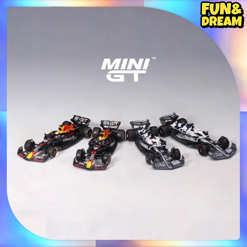 Оригинальная модель автомобиля TSM MINI GT 1/64 AlphaTauri F1 AT03, модель автомобиля с изображением красного быка RB18, коллекционная машина, детские игрушки, украшение, подарок
Оригинальная модель автомобиля TSM MINI GT 1/64 AlphaTauri F1 AT03, модель автомобиля с изображением красного быка RB18, коллекционная машина, детские игрушки, украшение, подарок