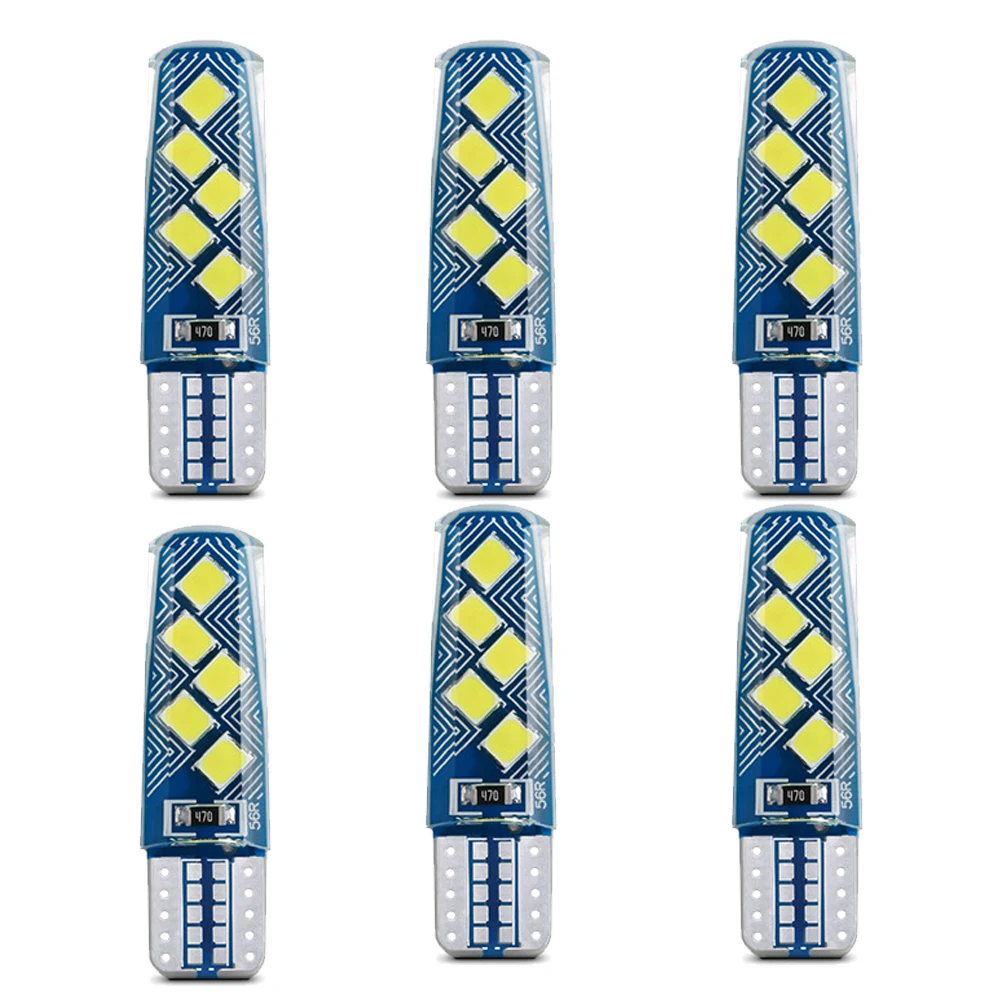 6pcs Silicone Gel 3030 10SMD LED Car Light 12V T10 W5W Wedge Side Parking Reading Bulb Signal Lamp Clearance Door Light White
6pcs Silicone Gel 3030 10SMD LED Car Light 12V T10 W5W Wedge Side Parking Reading Bulb Signal Lamp Clearance Door Light White