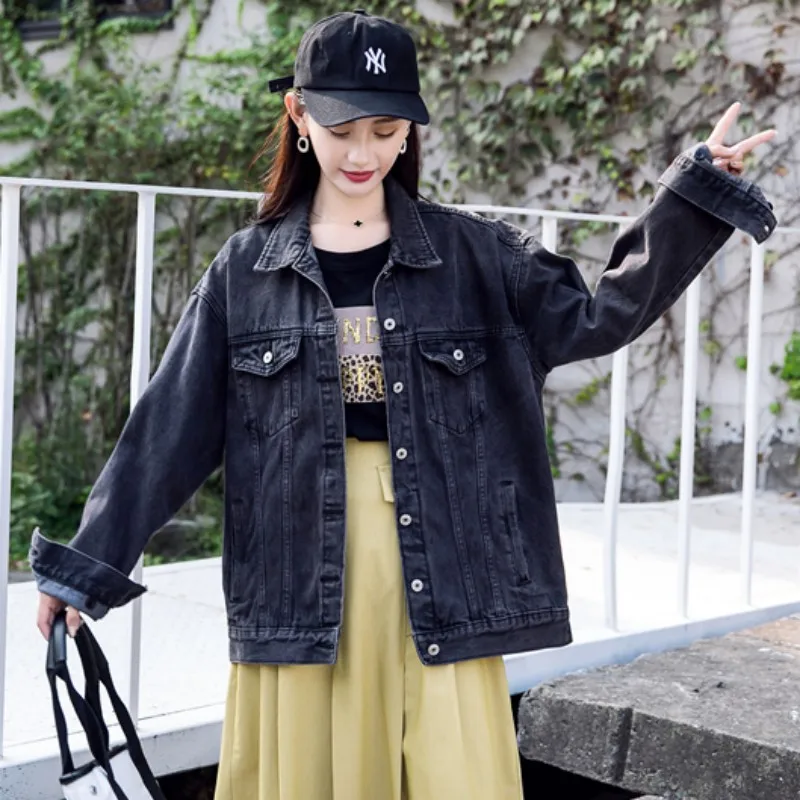 2023 Autumn New Coat For Women Korean Version Bf Wind Loose Versatile Black Cowboy Single Breasted Lapel Pocket Free Shipping
2023 Autumn New Coat For Women Korean Version Bf Wind Loose Versatile Black Cowboy Single Breasted Lapel Pocket Free Shipping