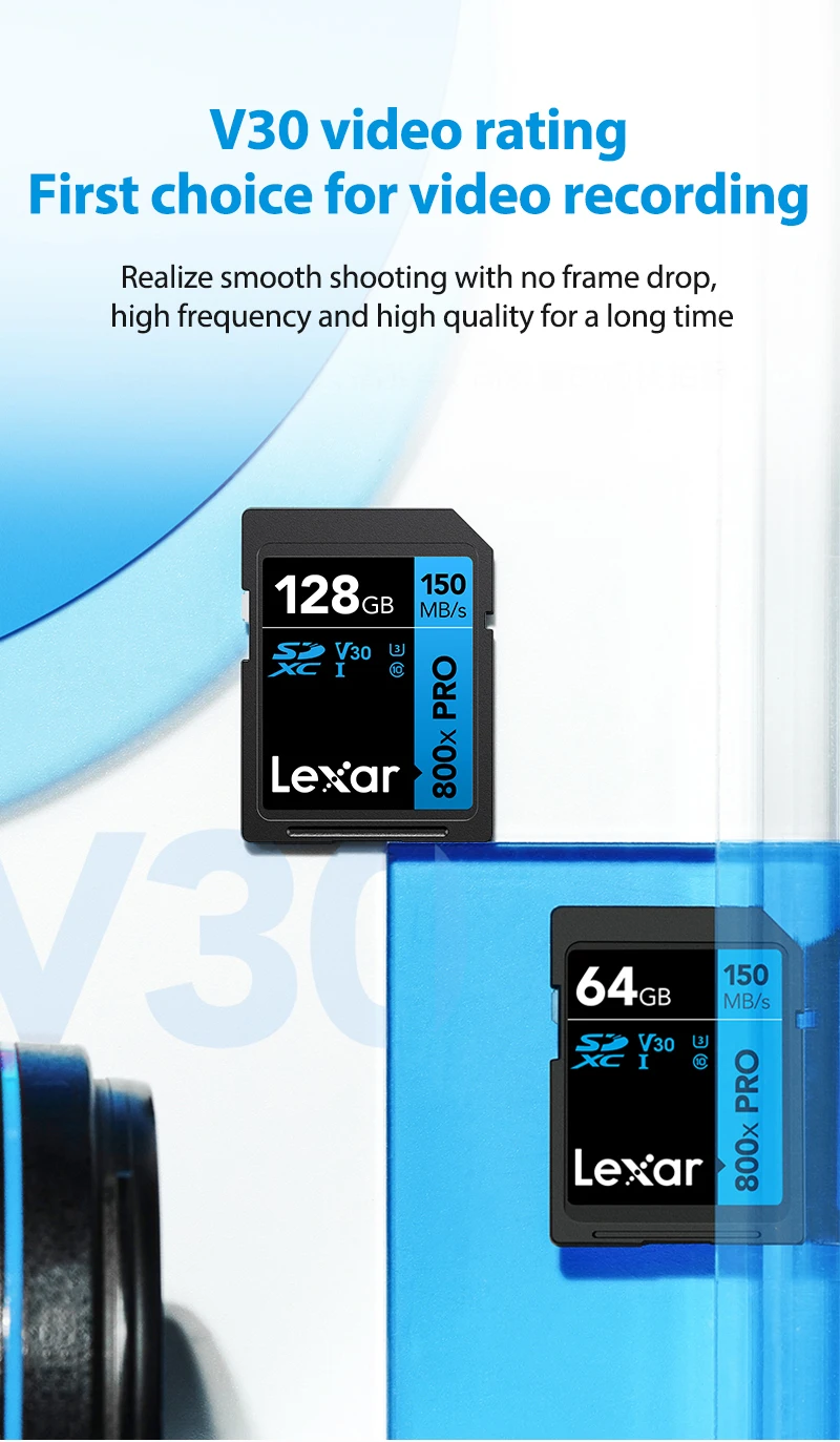 Cartão SD Lexar PRO UHS-I 800X, Série Azul: 32GB -64GB - 128GB - 256GB Cartão SD Lexar PRO UHS-I 800X, Série Azul: 32GB -64GB - 128GB - 256GB