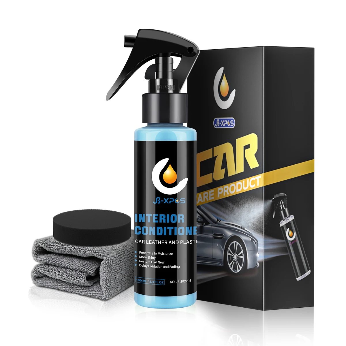 

JB-XPCS 3 Plastic Renovator For Car Interior Liquid More Gloss Long-Lasting Protects Plastic & Leather Restore Car Detailing