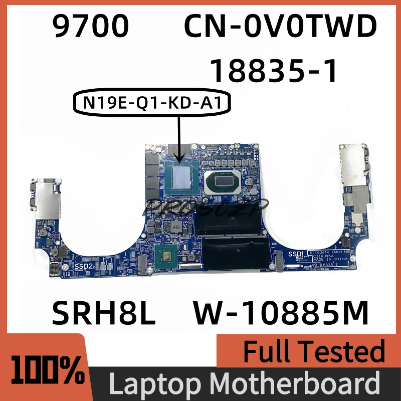 CN-0V0TWD 0V0TWD V0TWD High Quality For Dell 9700 Laptop Motherboard W/SRH8L W-10885M CPU N19E-Q1-KD-A1 18835-1 100% Tested Good
CN-0V0TWD 0V0TWD V0TWD High Quality For Dell 9700 Laptop Motherboard W/SRH8L W-10885M CPU N19E-Q1-KD-A1 18835-1 100% Tested Good
