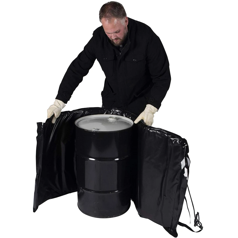 Industrial 55 gal Insulated Drum Heating Blanket, Fixed Internal Thermostat Barrel Heater
Industrial 55 gal Insulated Drum Heating Blanket, Fixed Internal Thermostat Barrel Heater