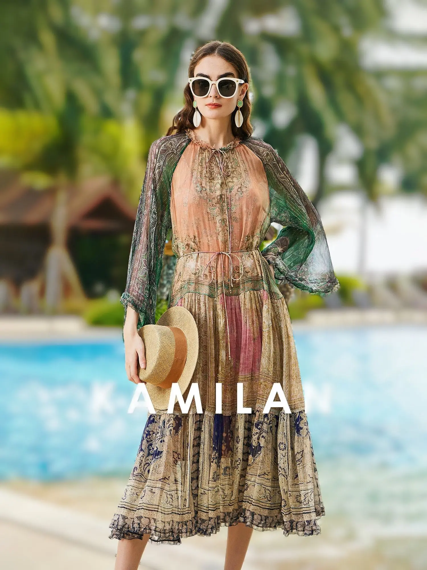 Long Dress for Women, Mulberry Silk, French Loose, Lantern Sleeve, Fairy, Tea Break, Light Luxury Clothing, New,2024
Long Dress for Women, Mulberry Silk, French Loose, Lantern Sleeve, Fairy, Tea Break, Light Luxury Clothing, New,2024