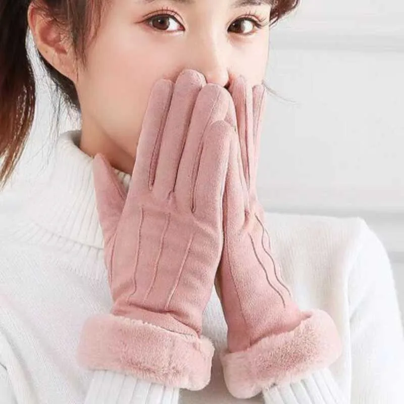 Windproof Winter Suede Leather Internal Plush Touch Screen Gloves Women's Cycling Driving Riding Gloves Outdoor Warm Gloves
Windproof Winter Suede Leather Internal Plush Touch Screen Gloves Women's Cycling Driving Riding Gloves Outdoor Warm Gloves