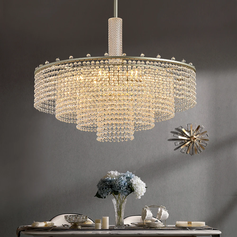 Multi Layers Living Room Crystal Chandelier Lighting AC110V 220V Luxury Bedroom Cristal Plafonnier
Multi Layers Living Room Crystal Chandelier Lighting AC110V 220V Luxury Bedroom Cristal Plafonnier