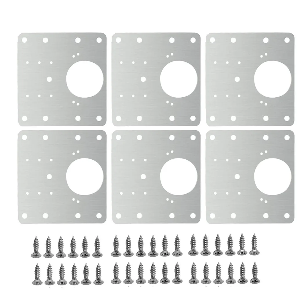 6pcs Eight Holes Stainless Steel Hinge Repair Plate Fixing Plate with Screws for Wardrobe / Kitchen / Cabinet Bookcase Retention
6pcs Eight Holes Stainless Steel Hinge Repair Plate Fixing Plate with Screws for Wardrobe / Kitchen / Cabinet Bookcase Retention
