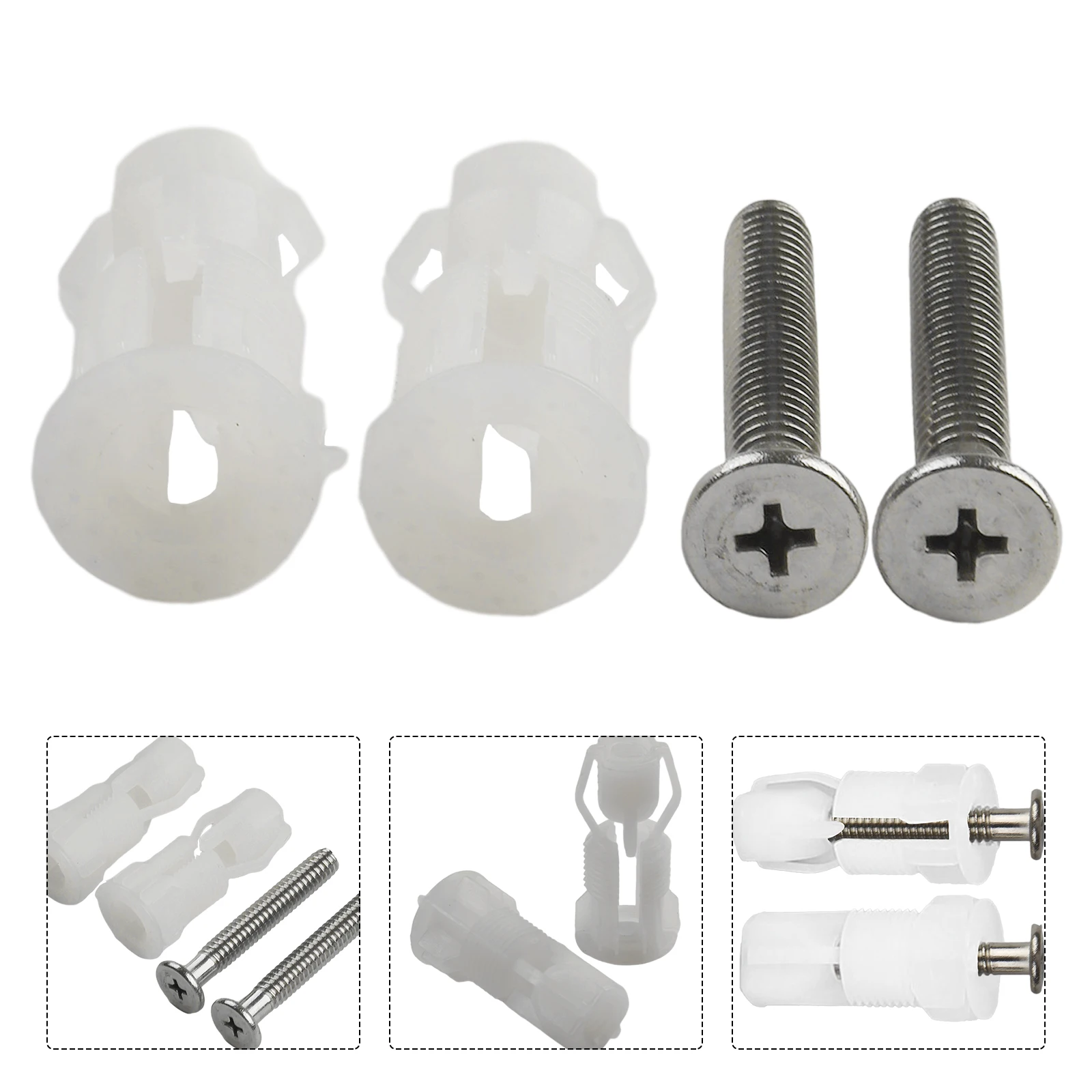 Easy to Install Toilet Lid Fixing Bolt, Convenient Installation, Stainless Steel Nylon Expansion Screw Nut Pack of 2
Easy to Install Toilet Lid Fixing Bolt, Convenient Installation, Stainless Steel Nylon Expansion Screw Nut Pack of 2