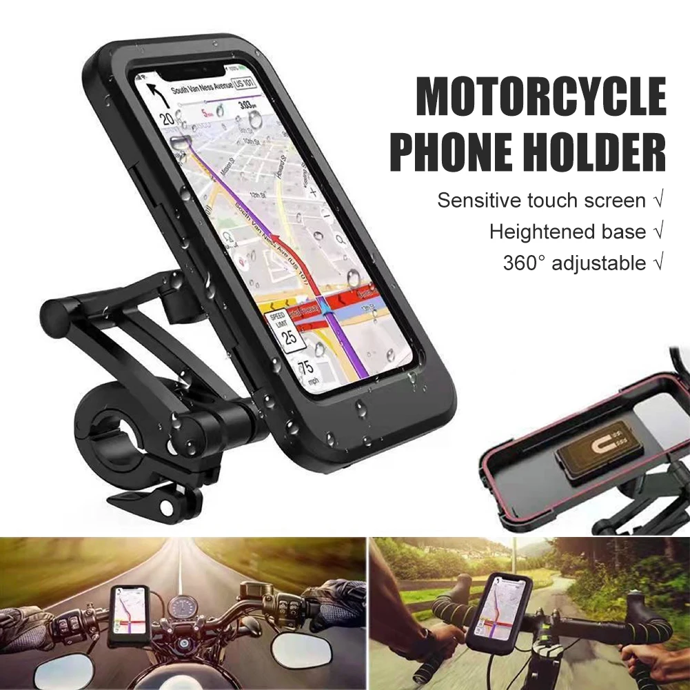 Universal Motorcycle Phone Mount Waterproof Hard Shell Phone Case Holder 360° Adjustable Bike Cellphone Holder Up To 6.7 Inches
Universal Motorcycle Phone Mount Waterproof Hard Shell Phone Case Holder 360° Adjustable Bike Cellphone Holder Up To 6.7 Inches
