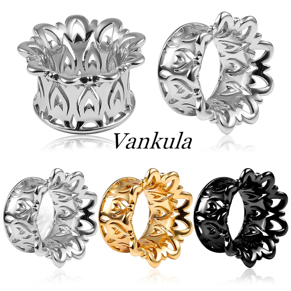 Vankula 2PCS 8-16mm New Hollow Flowers Tunnels Ear Plugs Gauges for Stretched Earlobe Stretcher Body Piercing Expander Jewelry
Vankula 2PCS 8-16mm New Hollow Flowers Tunnels Ear Plugs Gauges for Stretched Earlobe Stretcher Body Piercing Expander Jewelry
