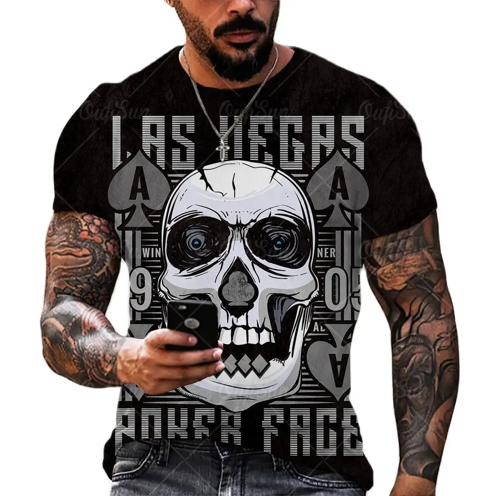 Funny Skull T-shirt Men's Rock T-shirt Shaped Punk Rock T-shirt Oversized Gothic Clothing Summer T-shirt
Funny Skull T-shirt Men's Rock T-shirt Shaped Punk Rock T-shirt Oversized Gothic Clothing Summer T-shirt