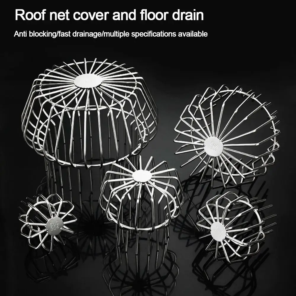 

Downpipe Strainer Roof Floor Drain Anti-blocking Leaf Debris Trap Balcony Drainage Cover Gutter Guard