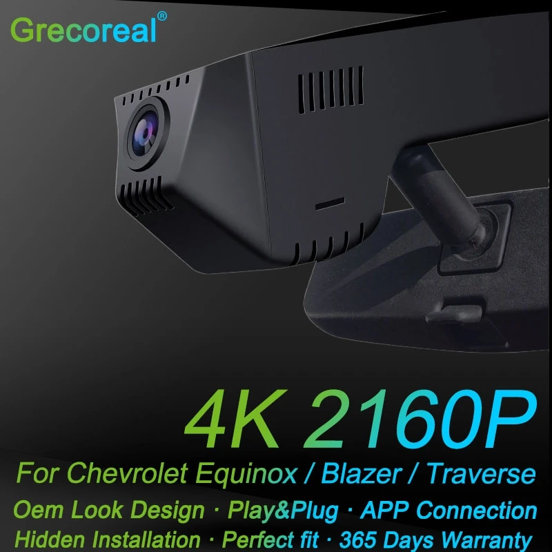 Grecoreal Car Dash Cam 4K Wifi Front Dual Dash Camera for Chevrolet Chevy Equinox Blazer Traverse 2023 2022 2021 2020 2019 2018
Grecoreal Car Dash Cam 4K Wifi Front Dual Dash Camera for Chevrolet Chevy Equinox Blazer Traverse 2023 2022 2021 2020 2019 2018