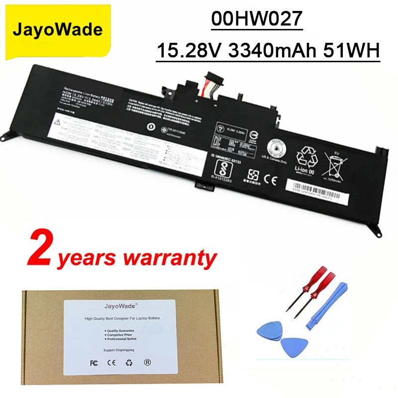 JayoWade 01AV434 01AV433 01AV432 00HW027 Laptop Battery For Lenovo ThinkPad Yoga 370 X380 260 SB10K97591 SB10K97590 15.2V 51Wh
JayoWade 01AV434 01AV433 01AV432 00HW027 Laptop Battery For Lenovo ThinkPad Yoga 370 X380 260 SB10K97591 SB10K97590 15.2V 51Wh