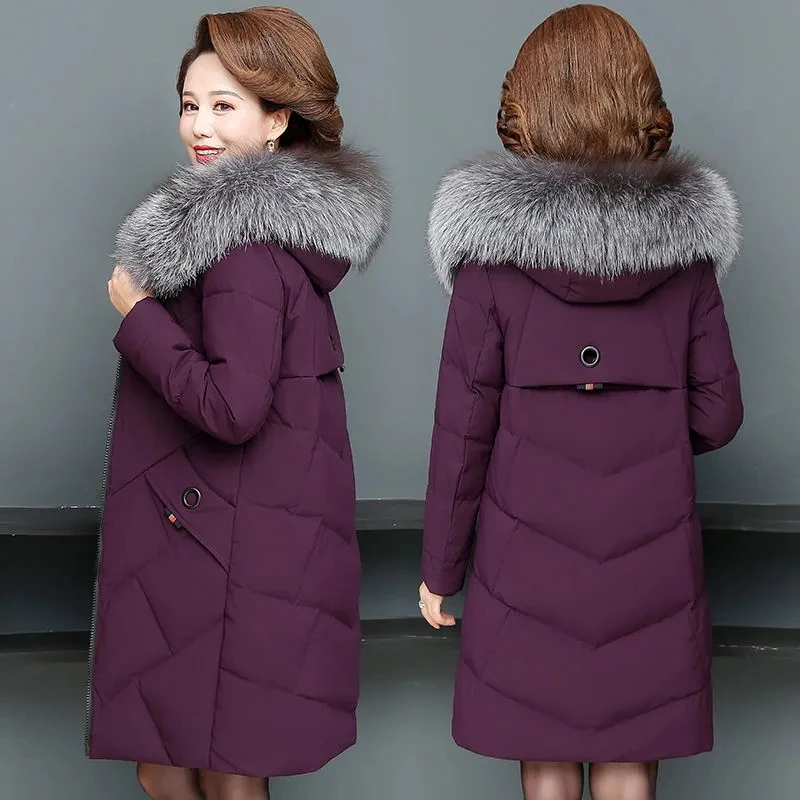 

5XL топы, пальто для женщин среднего возраста, зимнее хлопковое пальто, новинка 2023, теплое плотное пуховое хлопковое пальто, зимняя куртка для мам, женская верхняя одежда