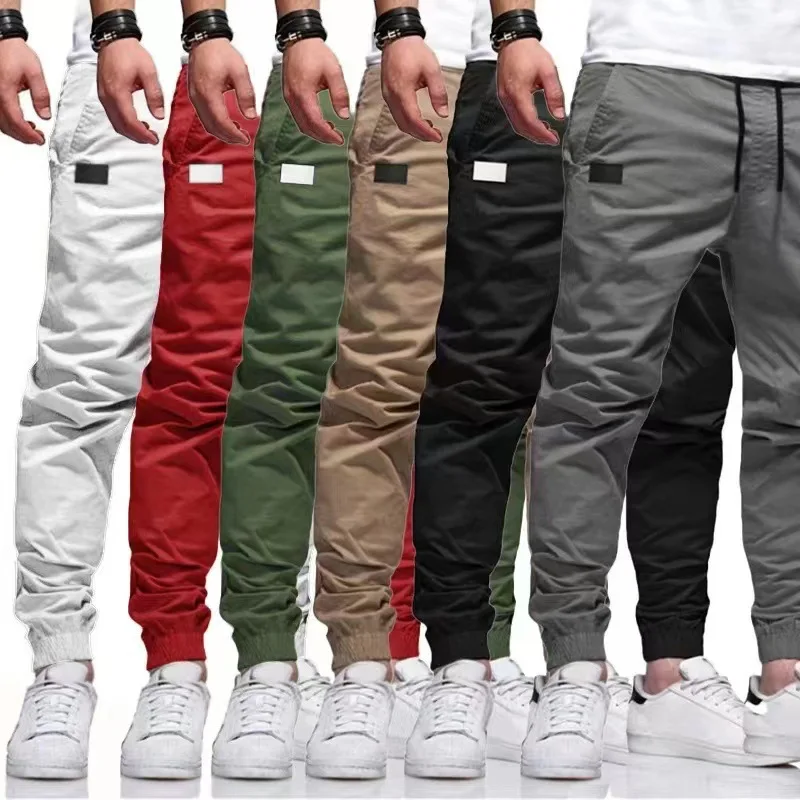 

New European Size Men's Work Pants for Spring and Summer, Popular Among Young People, Slim Fitting Leggings for Men