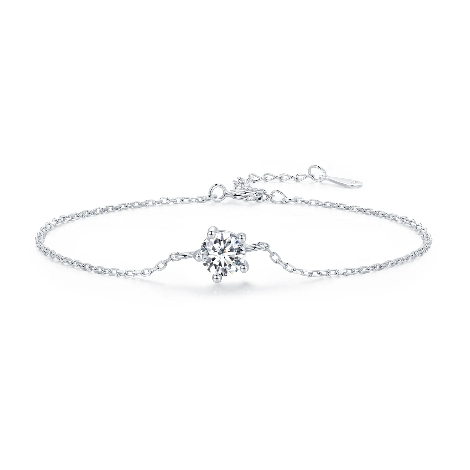 New Arrival Moissanite Five Prong Setting Bracelet with Certificate Korea Fashion Trend 925 Sterling Silver for Women
New Arrival Moissanite Five Prong Setting Bracelet with Certificate Korea Fashion Trend 925 Sterling Silver for Women