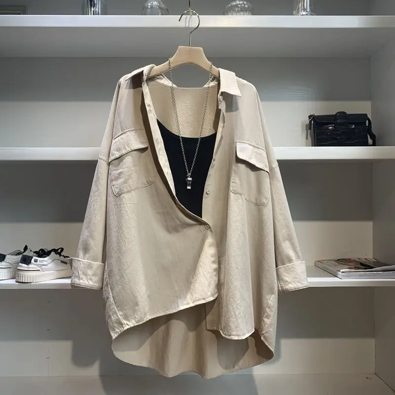 Women Y2K Vintage Asymmetrical Oversized Streetwear Single Breasted Shirt Trendy Casual Solid Long Sleeve Blouse Tunic Tops Ropa
Women Y2K Vintage Asymmetrical Oversized Streetwear Single Breasted Shirt Trendy Casual Solid Long Sleeve Blouse Tunic Tops Ropa