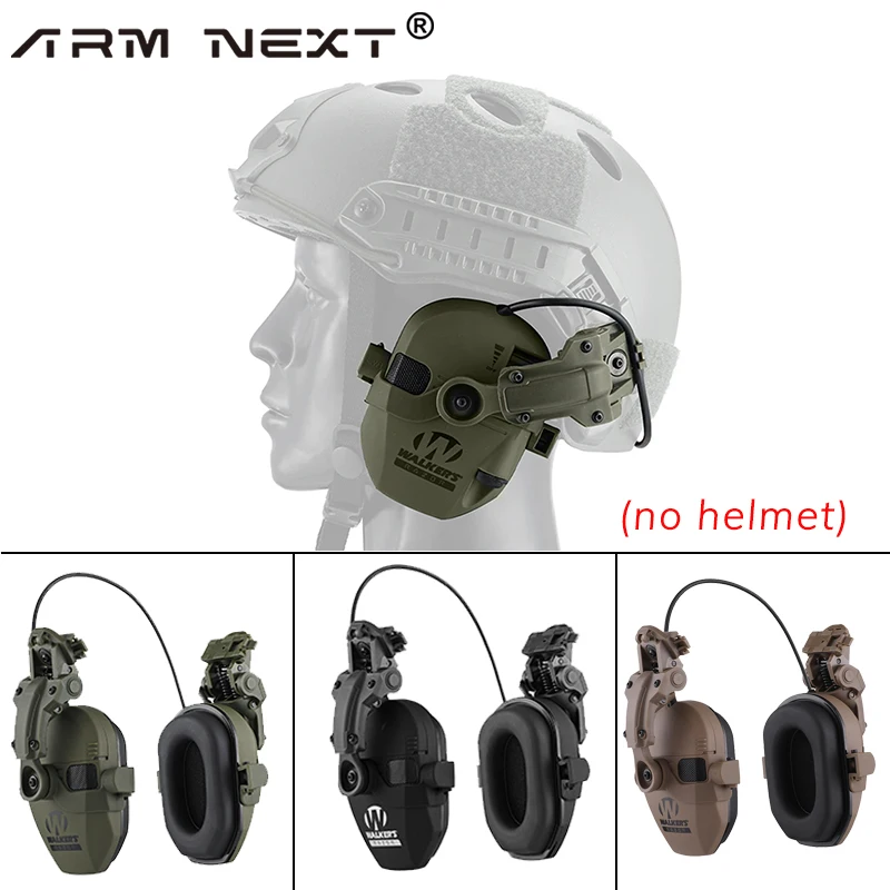 

Tactical Helmet Headset Noise Reduction Sound Pickup Shooting Hearing Protection Earmuffs Airsoft CS Headphone for FAST Wendy