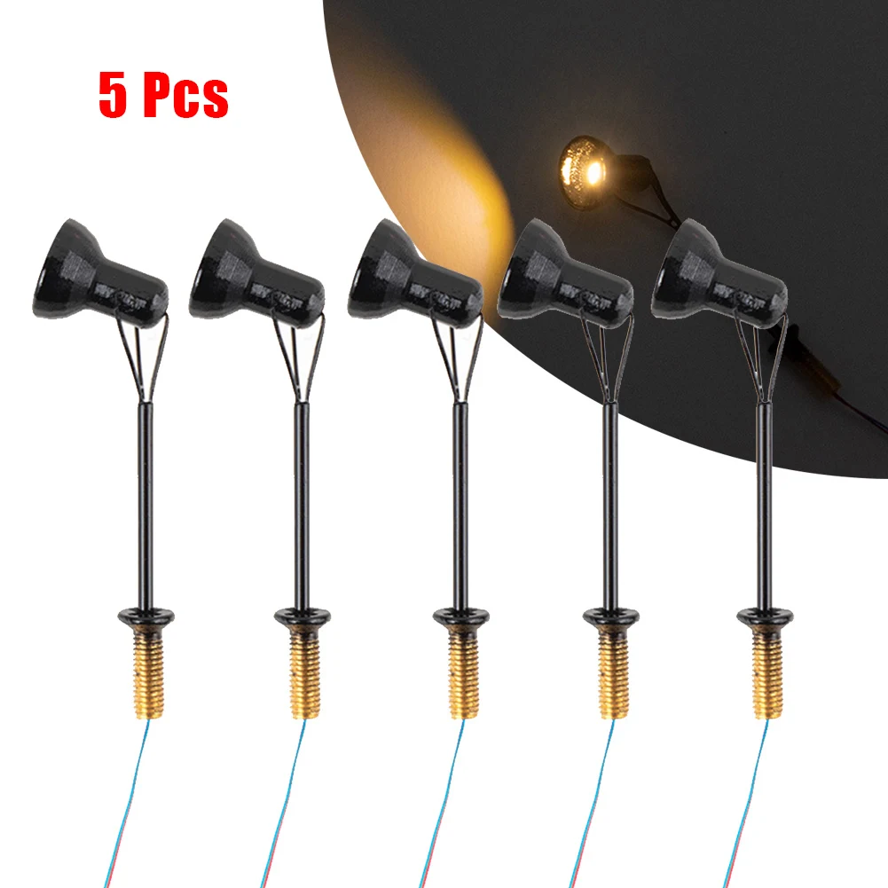 5Pcs Model Railway Warm White Potlight Model LED Street Light Projector HO Scale Garden Decorative Micro Landscape Decoration
5Pcs Model Railway Warm White Potlight Model LED Street Light Projector HO Scale Garden Decorative Micro Landscape Decoration