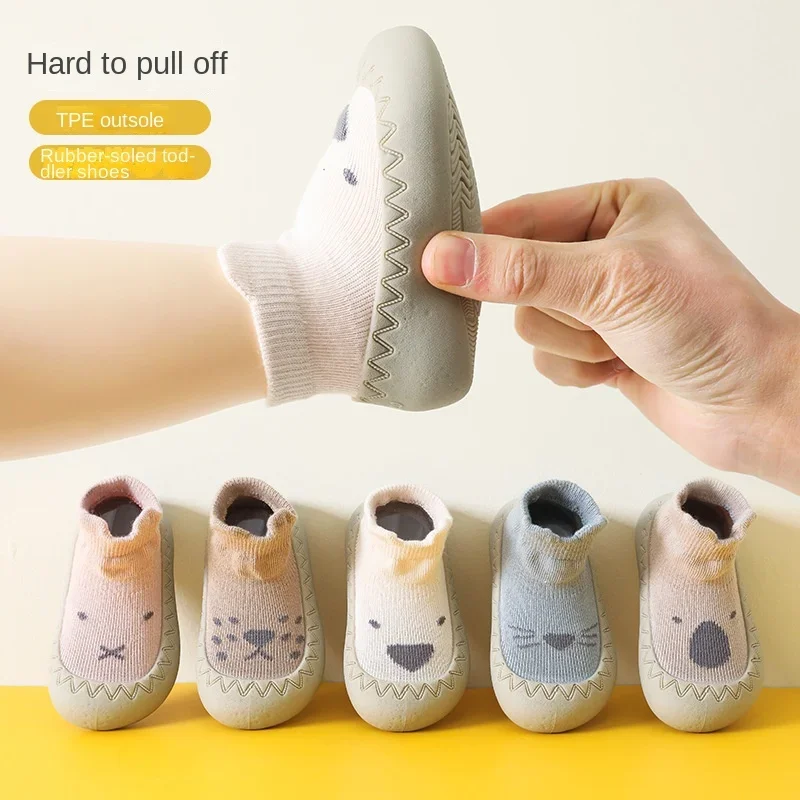 

New Style Spring Autumn Cute Cartoon Infant Baby Boy Socks Shoes Anti Slip Soft Sole Children Gril Toddler Floor First Walkers