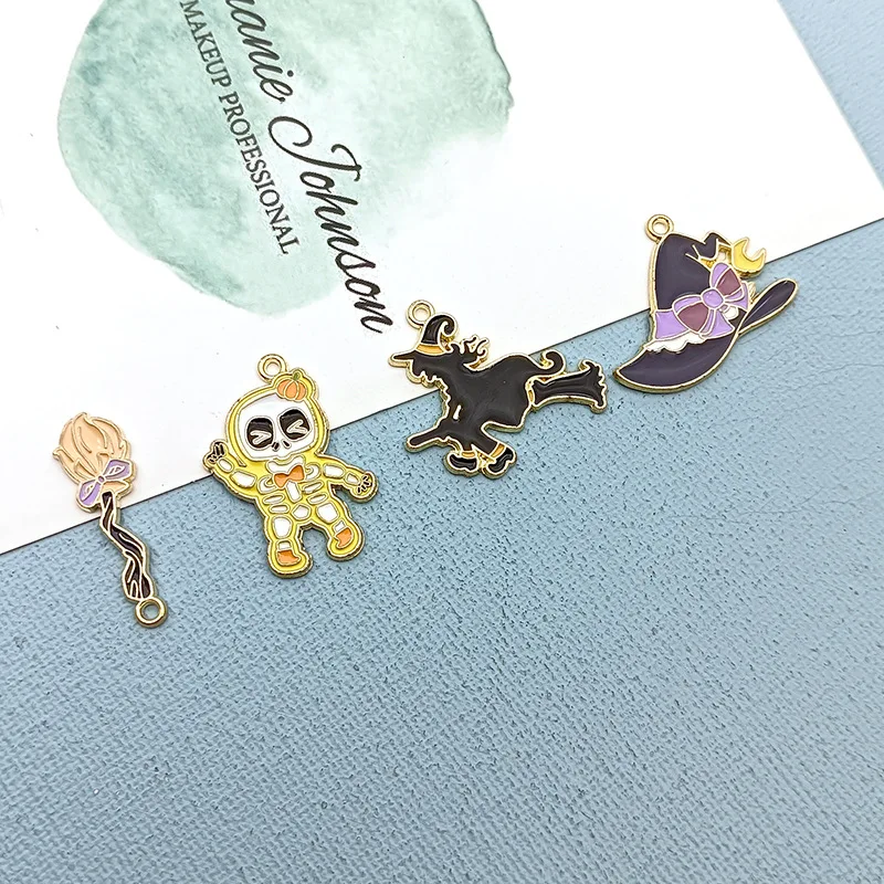 Halloween Skull Magic Hat Enamel Alloy Charms Accessories DIY Alloy Jewelry Earrings Necklace Bracelet Making Material 40pcs
Halloween Skull Magic Hat Enamel Alloy Charms Accessories DIY Alloy Jewelry Earrings Necklace Bracelet Making Material 40pcs