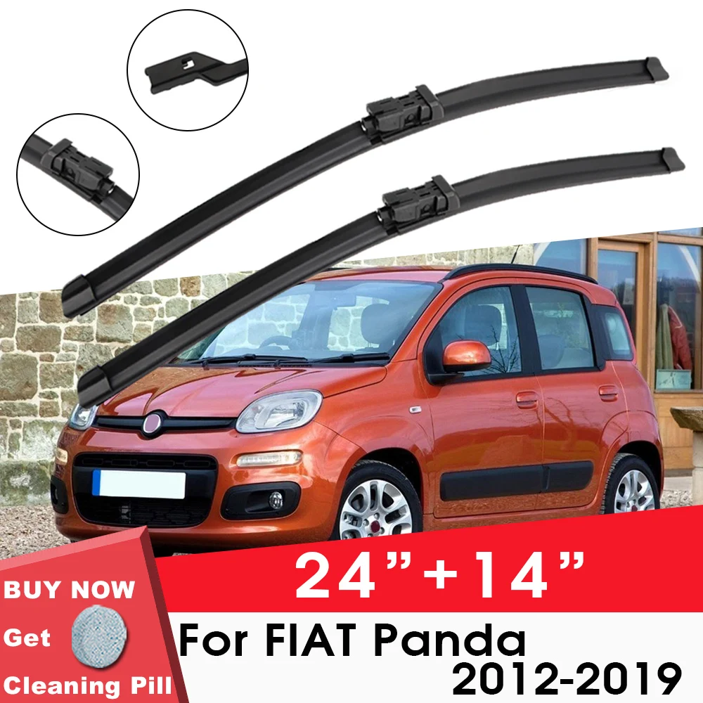 Car Wiper Blade Front Window Windshield Rubber Silicon Gel Refill Wipers For Fiat Panda 2012-2019 24"+14" Car Accessories
Car Wiper Blade Front Window Windshield Rubber Silicon Gel Refill Wipers For Fiat Panda 2012-2019 24"+14" Car Accessories