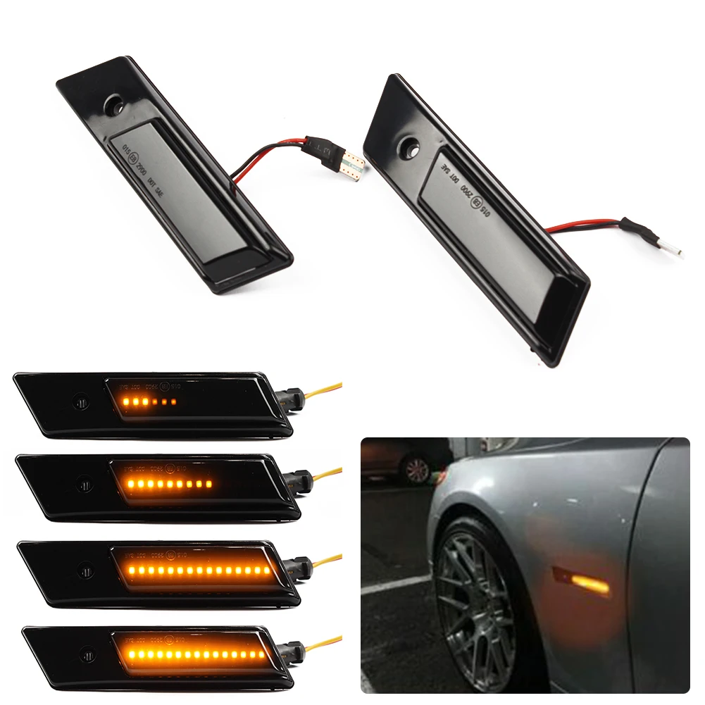 2pcs Car Dynamic Turn Signal Lights Side Marker Light For BMW E36 X5 E53 Yellow Flowing LED Turn Lights High Quality Replacement
2pcs Car Dynamic Turn Signal Lights Side Marker Light For BMW E36 X5 E53 Yellow Flowing LED Turn Lights High Quality Replacement