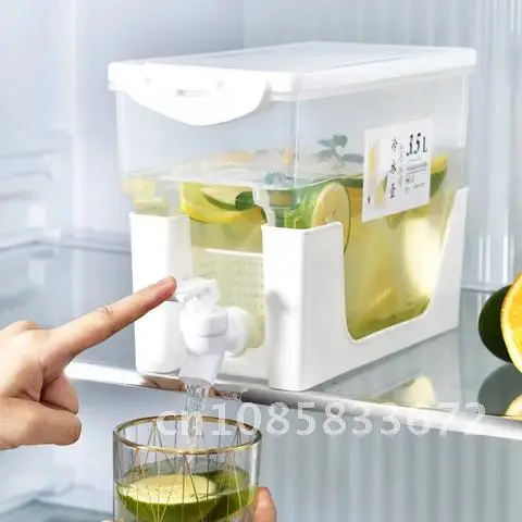 

Cold 3.5L Lemonade Bottle Drinkware Kettle Pot Beverage Dispenser Refrigerator With Faucet Home Cool Water Jug Bucket