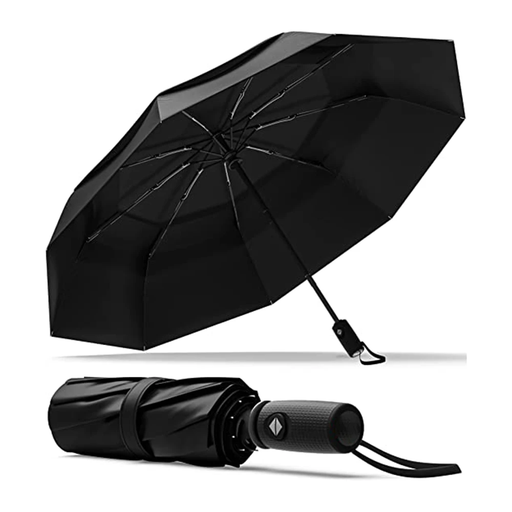 

Большой зонт с двойными косточками для мужчин и женщин, ветрозащитные компактные Автоматические Складные деловые Роскошные зонты от солнца, дождя, для путешествий, 12 к