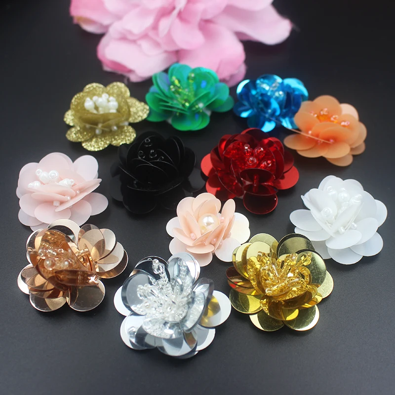 10pcs embroidery sequin flower Patches for clothes women wedding decoration accessories patches and appliques sewing patch 4cm 
10pcs embroidery sequin flower Patches for clothes women wedding decoration accessories patches and appliques sewing patch 4cm