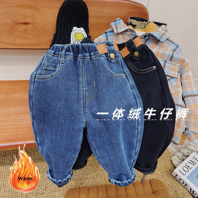Winter Plus Velvet Boys Jeans Thick High Waist Elastic Kids Denim Pants Vintage Fleece Lined Harem Baggy Chlidren Pantalones
Winter Plus Velvet Boys Jeans Thick High Waist Elastic Kids Denim Pants Vintage Fleece Lined Harem Baggy Chlidren Pantalones