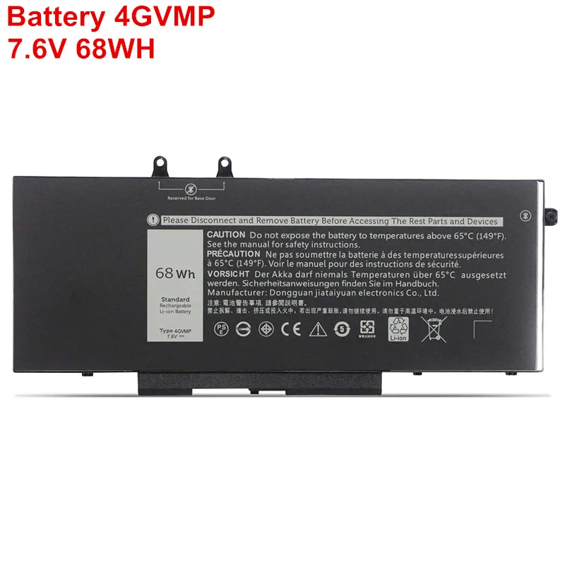 7.6V 68WH Original 4GVMP Battery Laptop For Dell Latitude 5400 5500 Precision 3540 3550 Inspiron 7590 7591 7791 2-in-1 RF7WM New
7.6V 68WH Original 4GVMP Battery Laptop For Dell Latitude 5400 5500 Precision 3540 3550 Inspiron 7590 7591 7791 2-in-1 RF7WM New