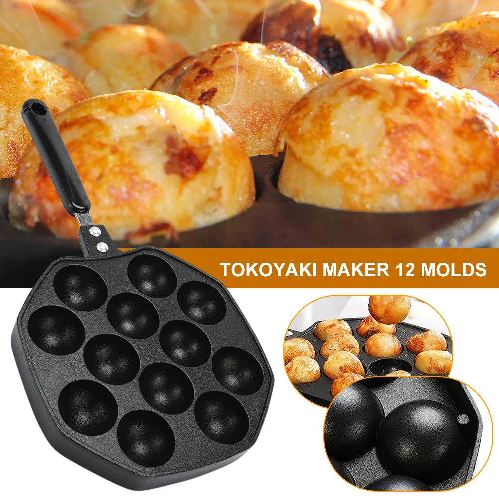Антипригарная сковорода Tokoyaki, производитель токояки, 12 форм, алюминиевый сплав, японский осьминог, устройство для выпечки, домашний кухонный инструмент
Антипригарная сковорода Tokoyaki, производитель токояки, 12 форм, алюминиевый сплав, японский осьминог, устройство для выпечки, домашний кухонный инструмент