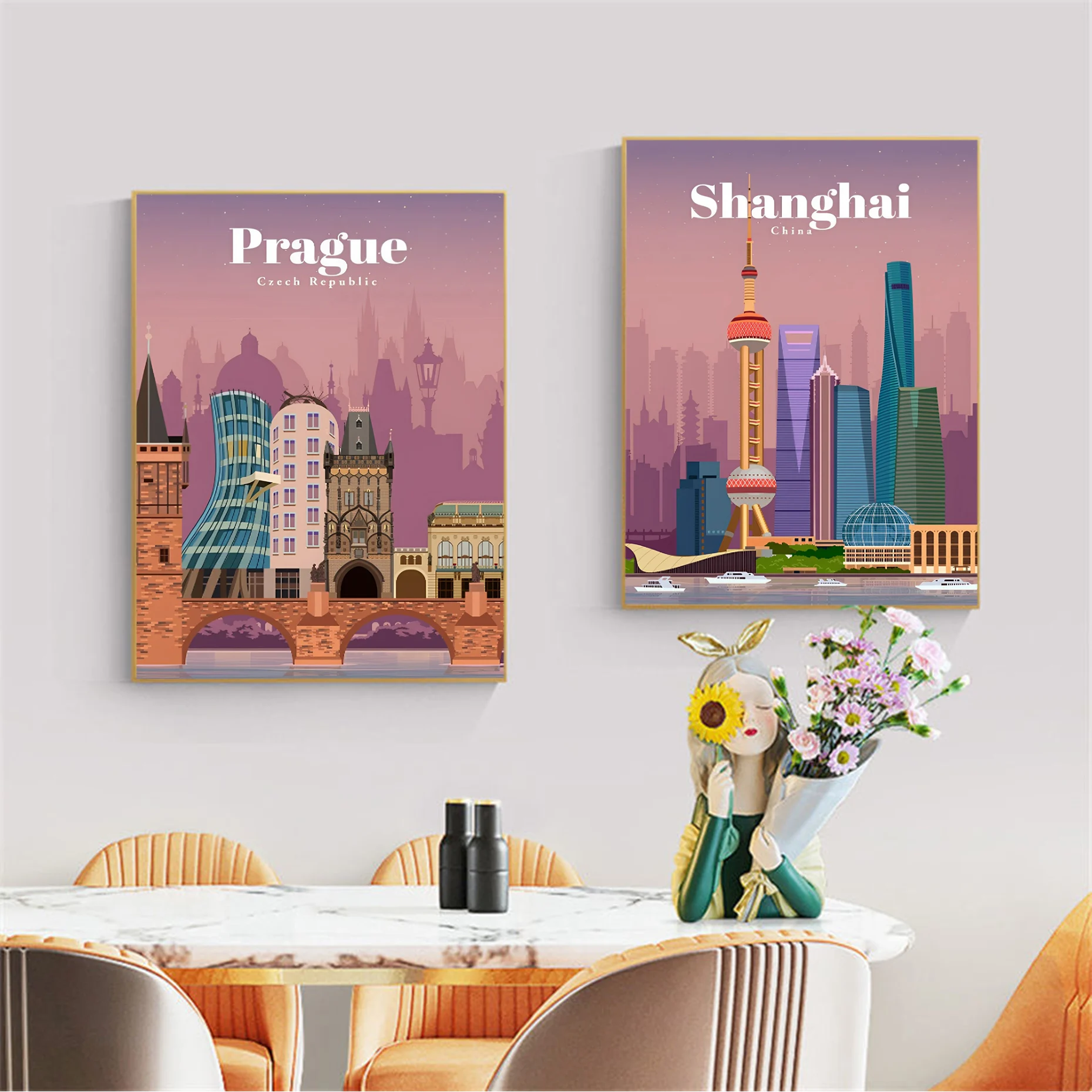 Cityscape Canvas Painting Whitepaper Poster Fancy Wall Sticker For Living Room Bar Decoration Posters Wall Stickers
Cityscape Canvas Painting Whitepaper Poster Fancy Wall Sticker For Living Room Bar Decoration Posters Wall Stickers