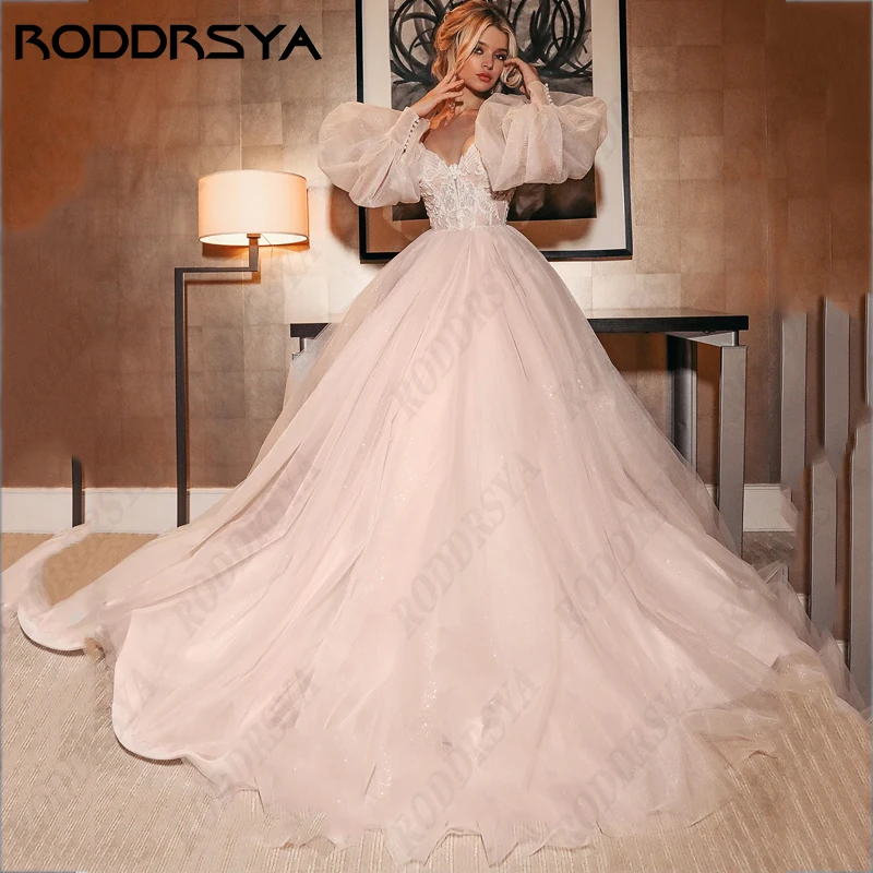 RODDRSYA Off Shoulder Wedding Dress for Woman Romantic Tulle Backless Bridal Gown Removable Puff Sleeve Vestidos Novias Boda
RODDRSYA Off Shoulder Wedding Dress for Woman Romantic Tulle Backless Bridal Gown Removable Puff Sleeve Vestidos Novias Boda