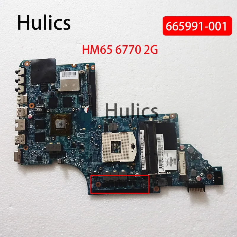 

Hulics Used For HP PAVILION DV7T-6B00 DV7-6000 Laptop Motherboard 665991-001 665991-501 HM65 6770 2G Main Board
