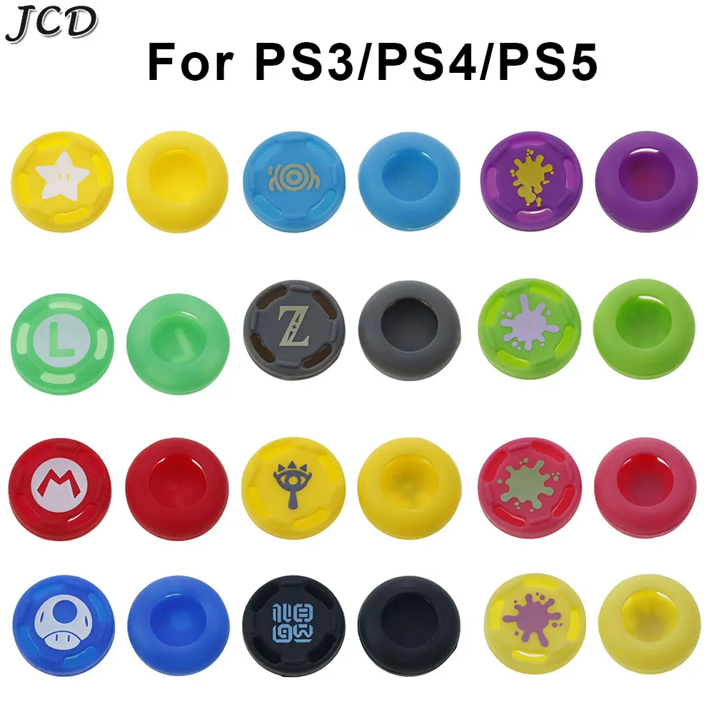 

JCD 2piece Thumb Grips Caps Silicone For PS3 PS4 PS5 Controller Thumstick Case For XBOX One 360 Switch Pro Joystick Cover