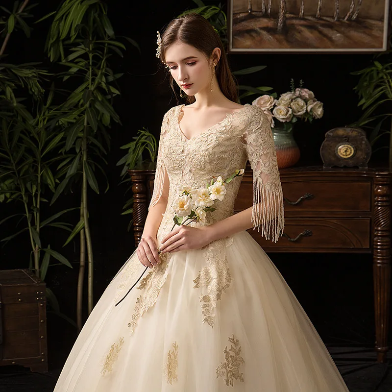 TIXLEAR Wedding Dress Strapless Organza Lace Up Floor-Length Tassels Dress Wedding Bridal Gown Vestido De Noiva Wedding Gown
TIXLEAR Wedding Dress Strapless Organza Lace Up Floor-Length Tassels Dress Wedding Bridal Gown Vestido De Noiva Wedding Gown