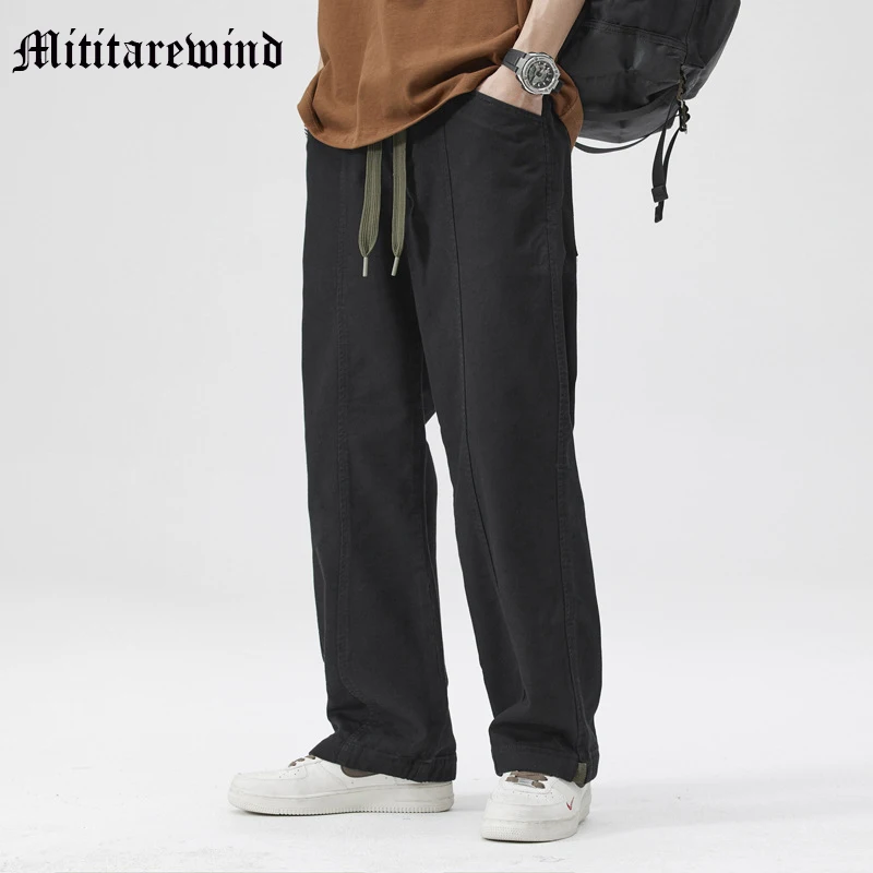 Black Drawstring Jeans For Men Elastic Waist Casual Loose Pants Straight Vintage Retro Full Length Denim Pants Oversize Trousers
Black Drawstring Jeans For Men Elastic Waist Casual Loose Pants Straight Vintage Retro Full Length Denim Pants Oversize Trousers