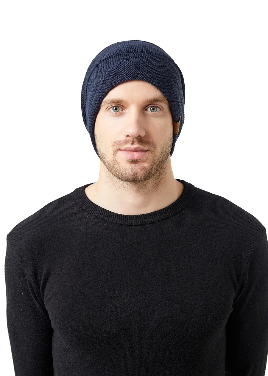 New Unisex Slouchy Winter Hats Add Fur Lined Men And Women Warm Beanie Cap Casual Label Decor Winter Knitted Hats New Unisex Slouchy Winter Hats Add Fur Lined Men And Women Warm Beanie Cap Casual Label Decor Winter Knitted Hats