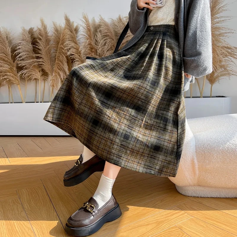 2024 New Retro Plaid Skirt For Women Clothing Spring Autumn High Waisted Skirts Harajuku Preppy Slim A-line Skirt 98
2024 New Retro Plaid Skirt For Women Clothing Spring Autumn High Waisted Skirts Harajuku Preppy Slim A-line Skirt 98