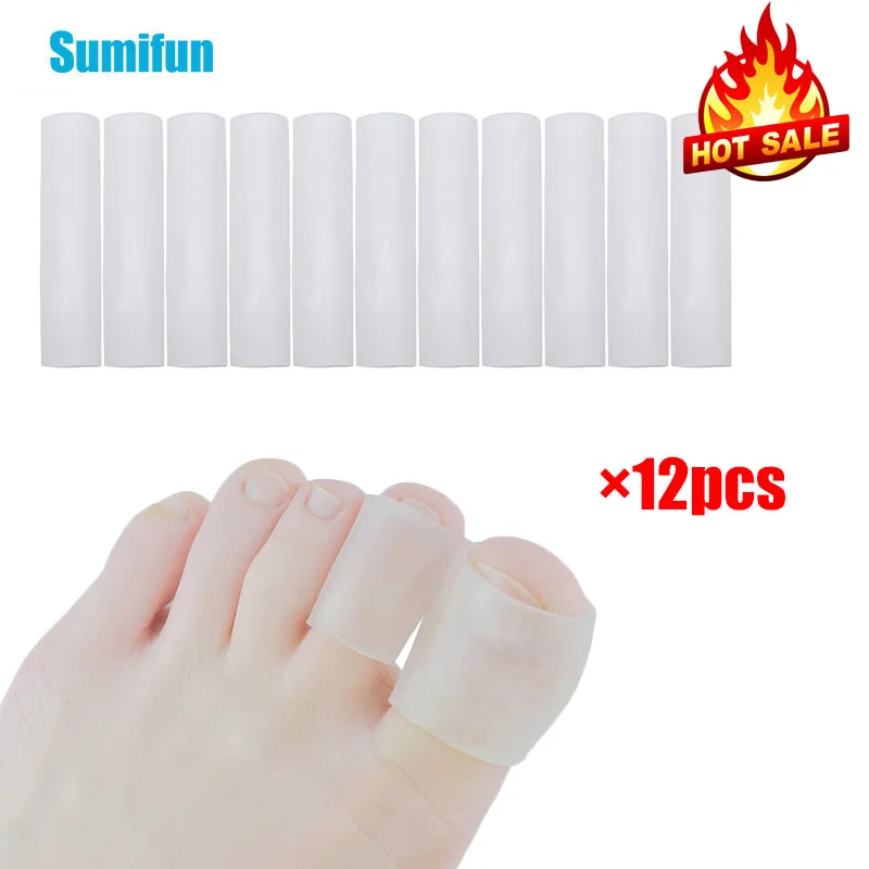 

6/8/10/12Pcs Silicone Gel Tubes Finger Toe Protectors For Feet Corns Calluses Blister Pain Relief Protection Cover Care Tools