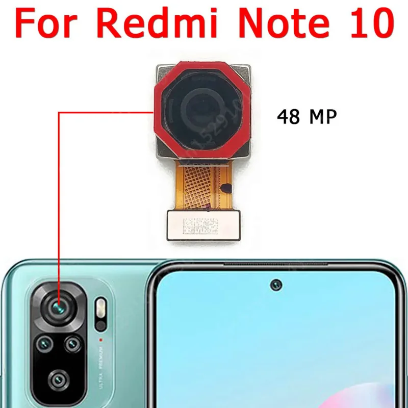 

Оригинальная задняя камера для Xiaomi Redmi Note 10, основная задняя камера, большой модуль камеры заднего вида, гибкая запасная часть для замены и ремонта